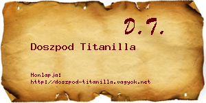 Doszpod Titanilla névjegykártya